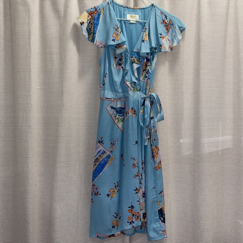 Maeve by Anthropologie Tropical Floral Print Wrap Dress